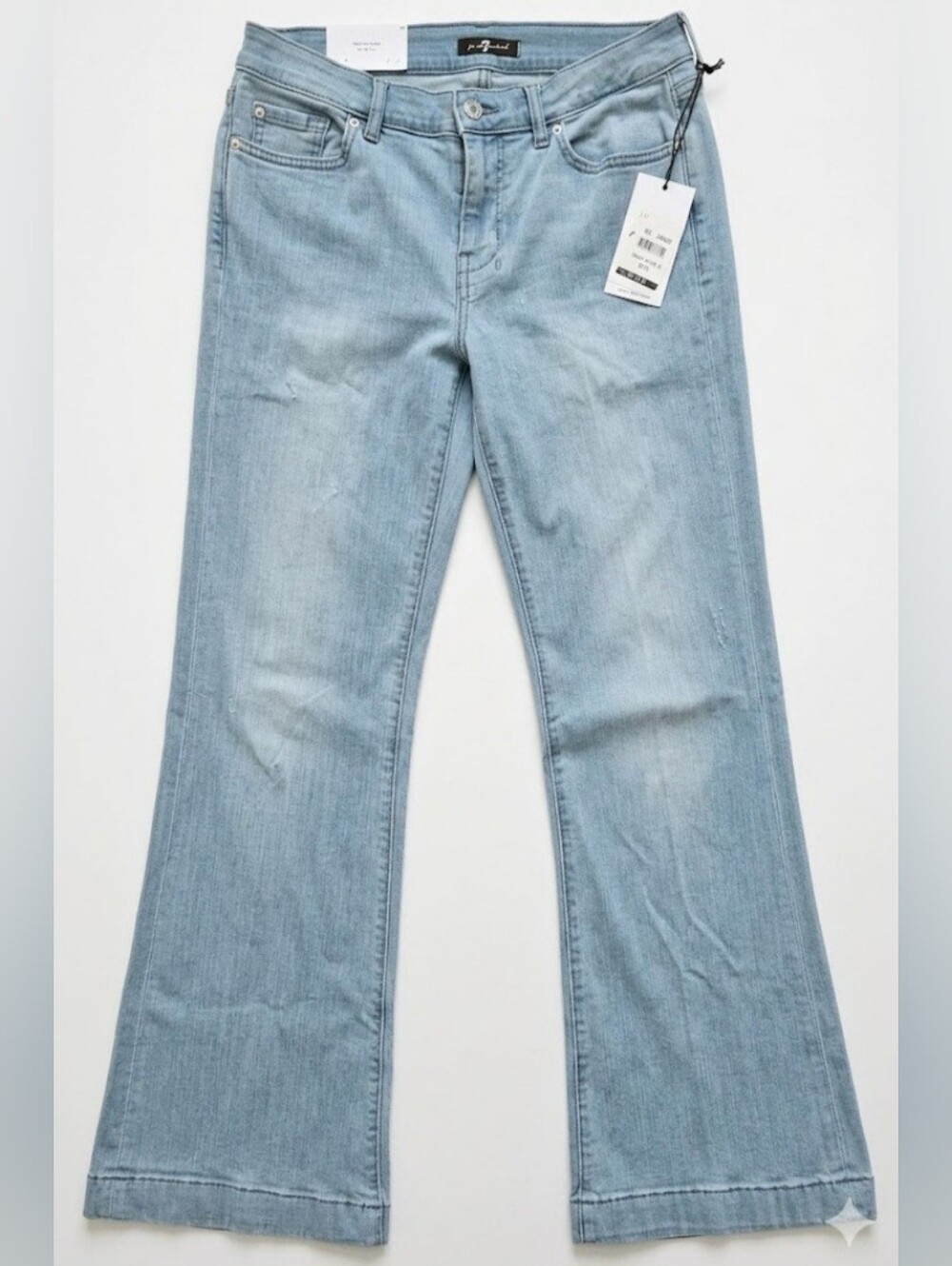 7 For All Mankind Dojo Tailorless Flare Trouser Jeans NWT Size 30